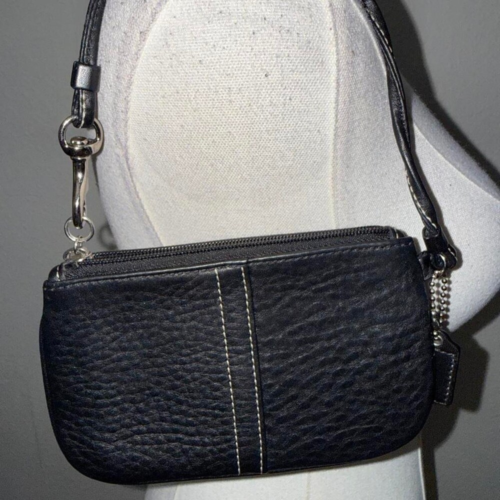 Coach Pebbled Leather Wristlet